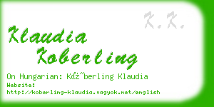 klaudia koberling business card